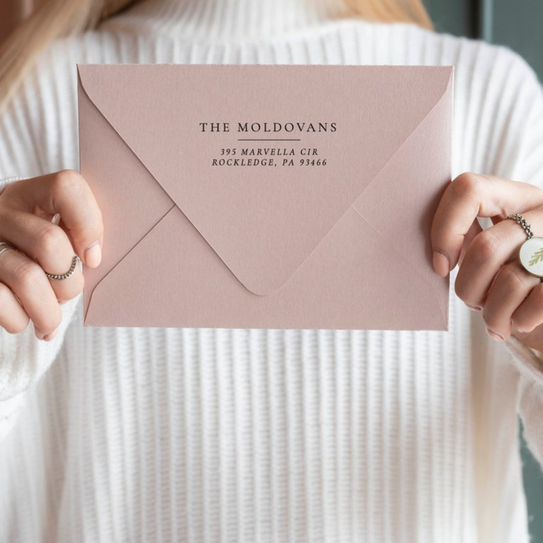 Moderner Rücksendeadressenstempel