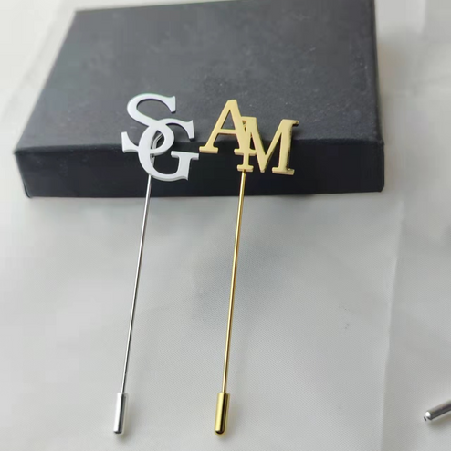 Initials Cufflinks  + Free Lapel Pin