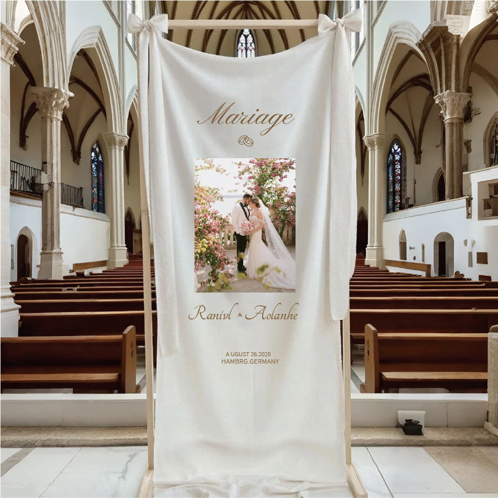 Elowen Linen Wedding Banner