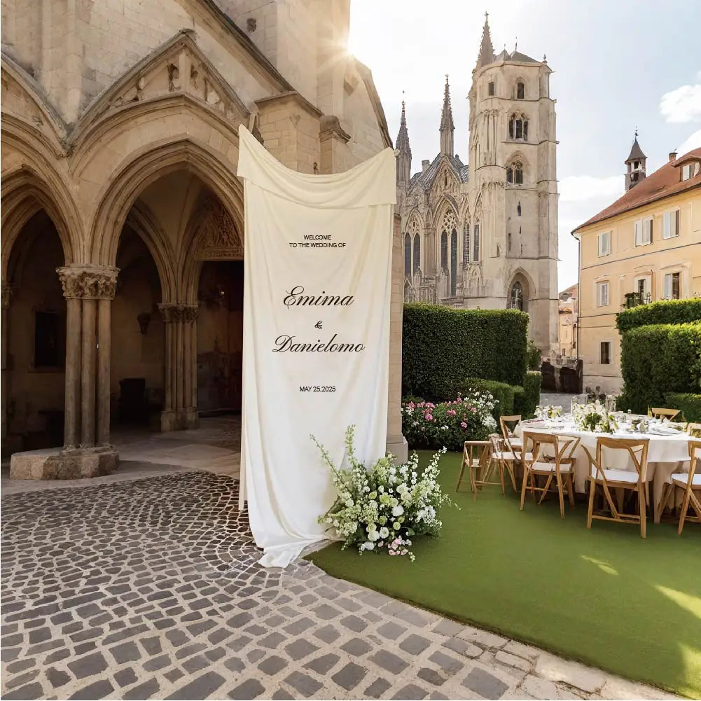 Elowen Linen Wedding Banner