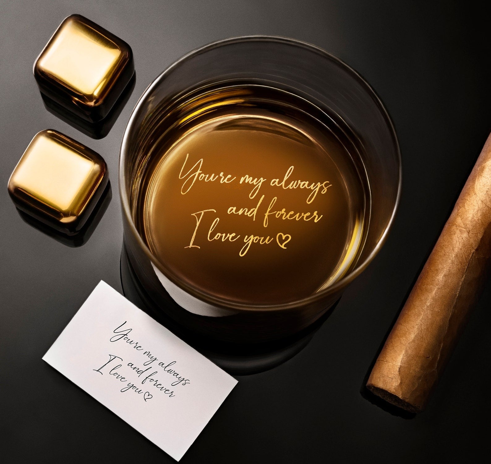 Individuelles Whiskyglas – Bodengravur