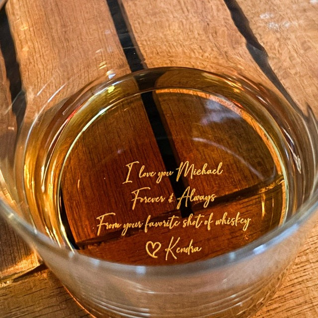 Individuelles Whiskyglas – Bodengravur