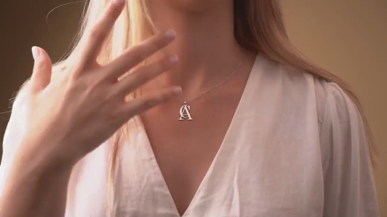 Personalisierte Initialen-Halskette