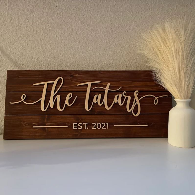 Established Sign - Benutzerdefinierter Familienname 