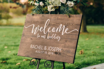 Willkommensschild zur Hochzeit 