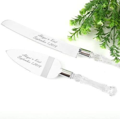 Hochzeitstortenmesser- und -heber-Set