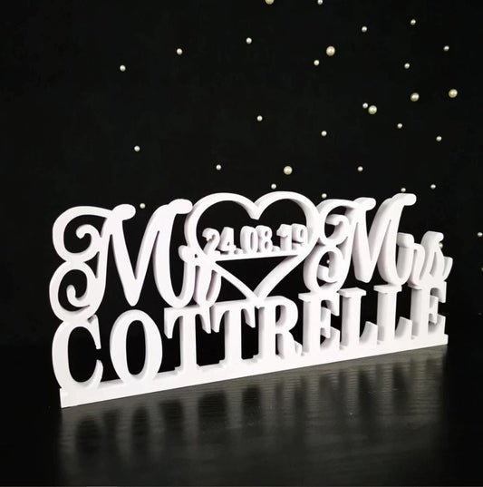 Mr&Mrs Custom Centerpiece