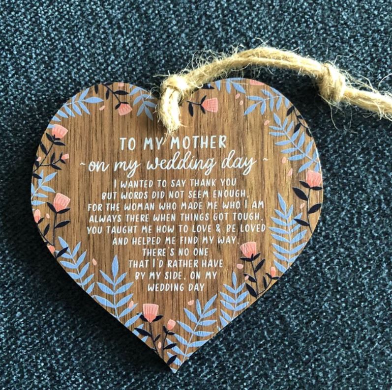 An meinem Hochzeitstag - Holzherz-Andenken