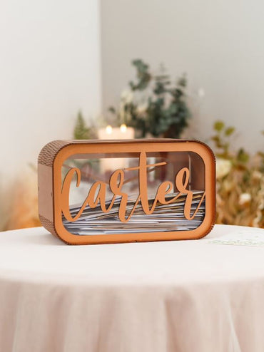 Custom Name Hochzeit Karte Box