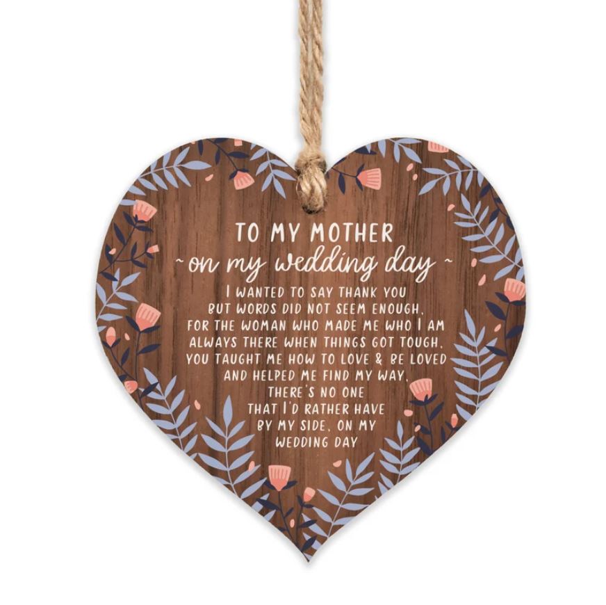 An meinem Hochzeitstag - Holzherz-Andenken