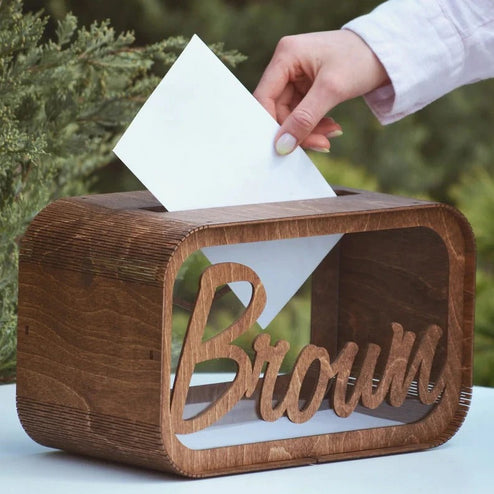 Custom Name Hochzeit Karte Box