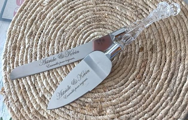 Hochzeitstortenmesser- und -heber-Set